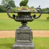 Statues & Sculptures Round^Grand Cheshire Urn Bronze Metal Garden Planter