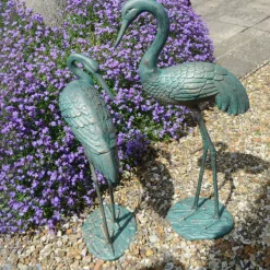 Statues & Sculptures Cranes^Grand Cranes Bronze Metal Garden Ornaments