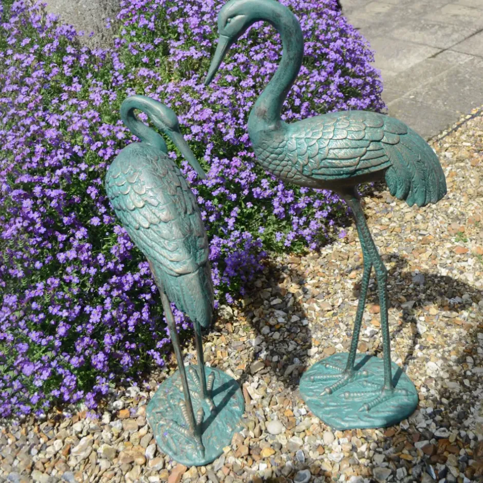 Statues & Sculptures Cranes^Grand Cranes Bronze Metal Garden Ornaments