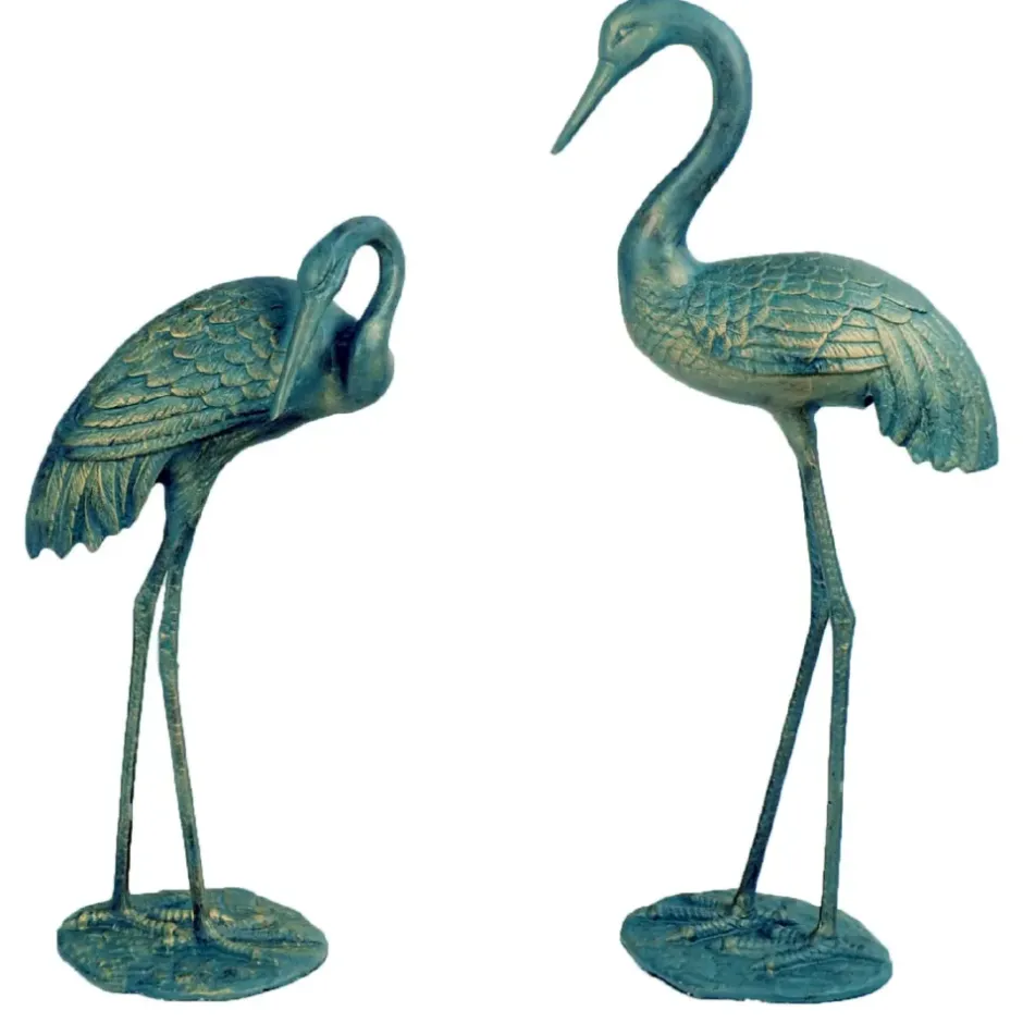 Statues & Sculptures Cranes^Grand Cranes Bronze Metal Garden Ornaments