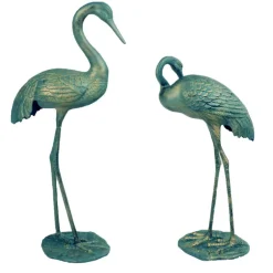 Statues & Sculptures Cranes^Grand Cranes Bronze Metal Garden Ornaments