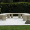 Statues & Sculptures Stone Benches^Grand Curved Modern Stone Garden Bench