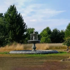Statues & Sculptures Water Features^Grand Double Tier 4m Emerald Marble Stone Water Fountain Feature
