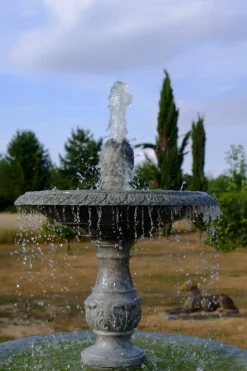 Statues & Sculptures Water Features^Grand Double Tier 4m Emerald Marble Stone Water Fountain Feature