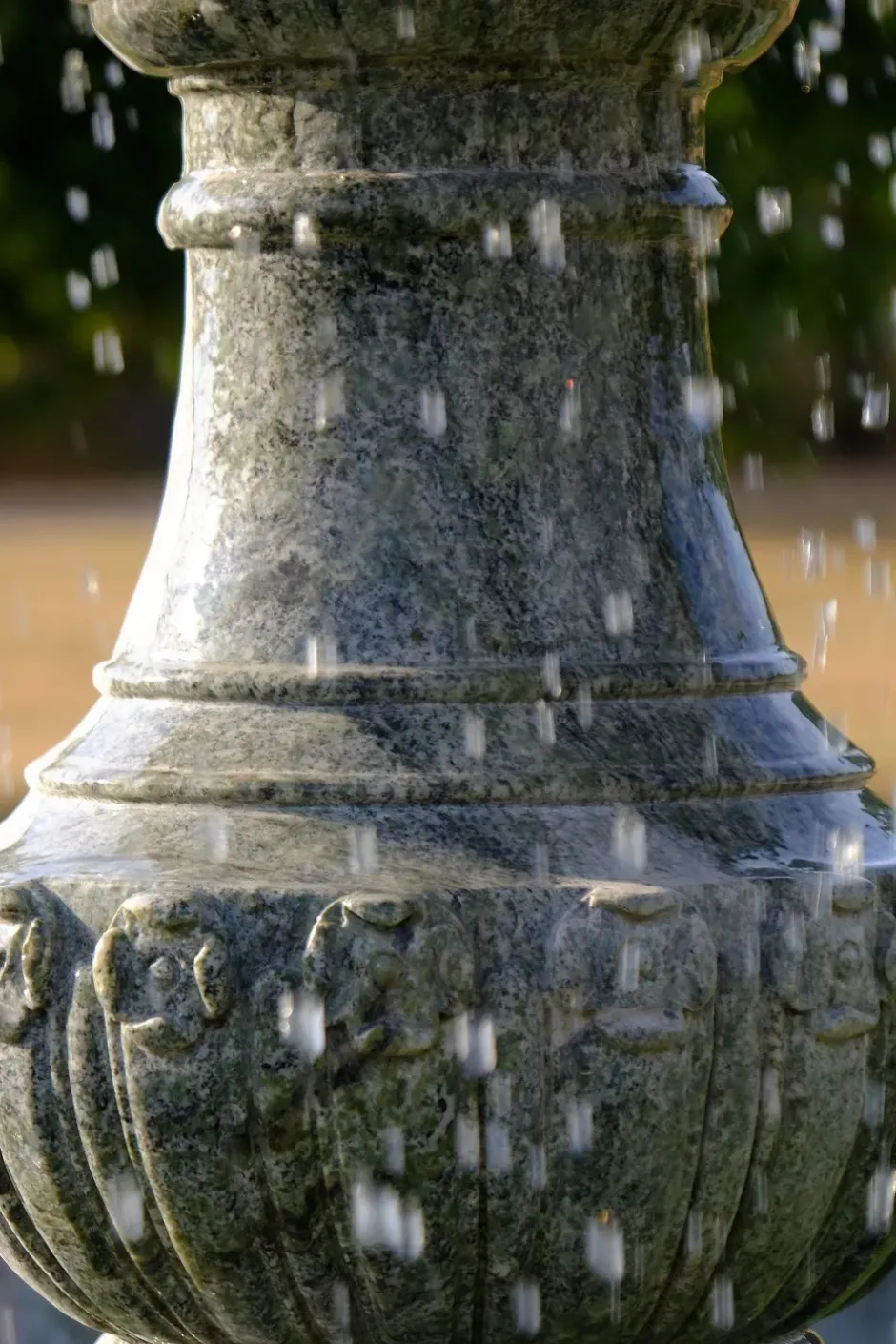 Statues & Sculptures Water Features^Grand Double Tier 4m Emerald Marble Stone Water Fountain Feature