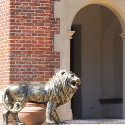 Statues & Sculptures Wildlife|Lions^Grand Lion Right Facing Bronze Metal Garden Statue