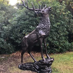 Statues & Sculptures Stags & Deers^Grand Stag Life-Size 292cm Metal Bronze Garden Statue