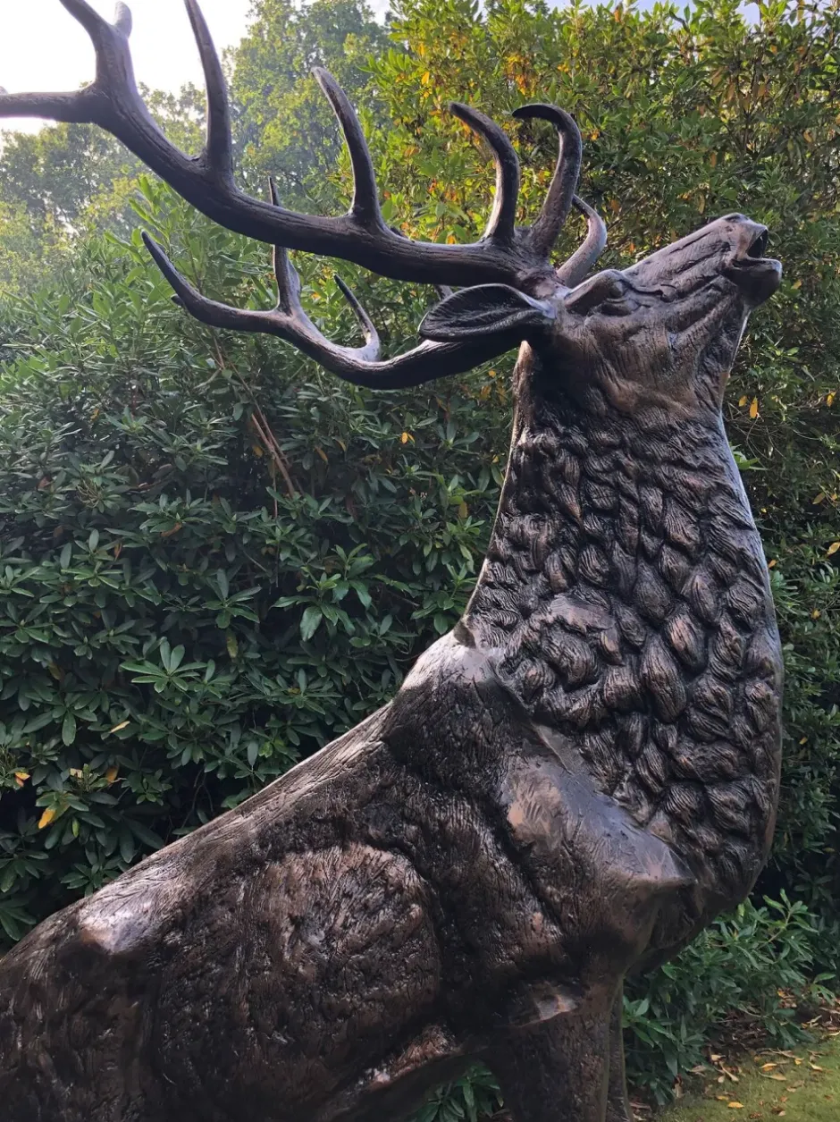 Statues & Sculptures Stags & Deers^Grand Stag Life-Size 292cm Metal Bronze Garden Statue