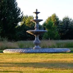 Statues & Sculptures Water Features^Grand Triple Tier 4m Emerald Marble Stone Water Fountain Feature