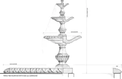 Statues & Sculptures Water Features^Grand Triple Tier 4m Emerald Marble Stone Water Fountain Feature