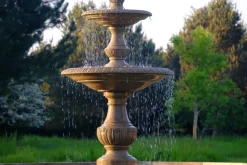 Statues & Sculptures Water Features^Grand Triple Tier 4m Sandstone Stone Water Fountain Feature
