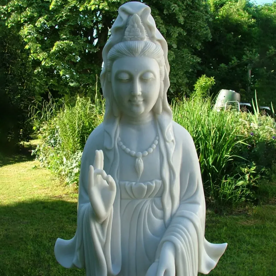 Statues & Sculptures Buddha^Guanyin Bodhisattva 120cm Marble Resin Garden Statue