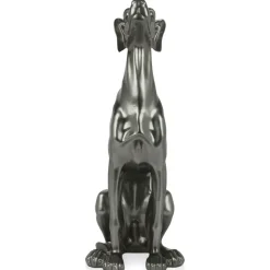 Statues & Sculptures Floor Standing|Animals^Guardian Greyhound 81cm Anthracite Resin Indoor Sculpture