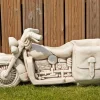 Statues & Sculptures Large^Harley Davidson Motorbike Stone Garden Planter Ornament