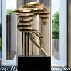 Statues & Sculptures Floor Standing|Abstract^Harmonic Horse 160cm Bronze Metal Garden Sculpture v2