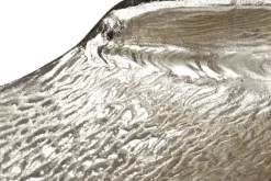 Statues & Sculptures Table Top|Contemporary^Harmonic Leaf 17cm Silver Metal Indoor Sculpture