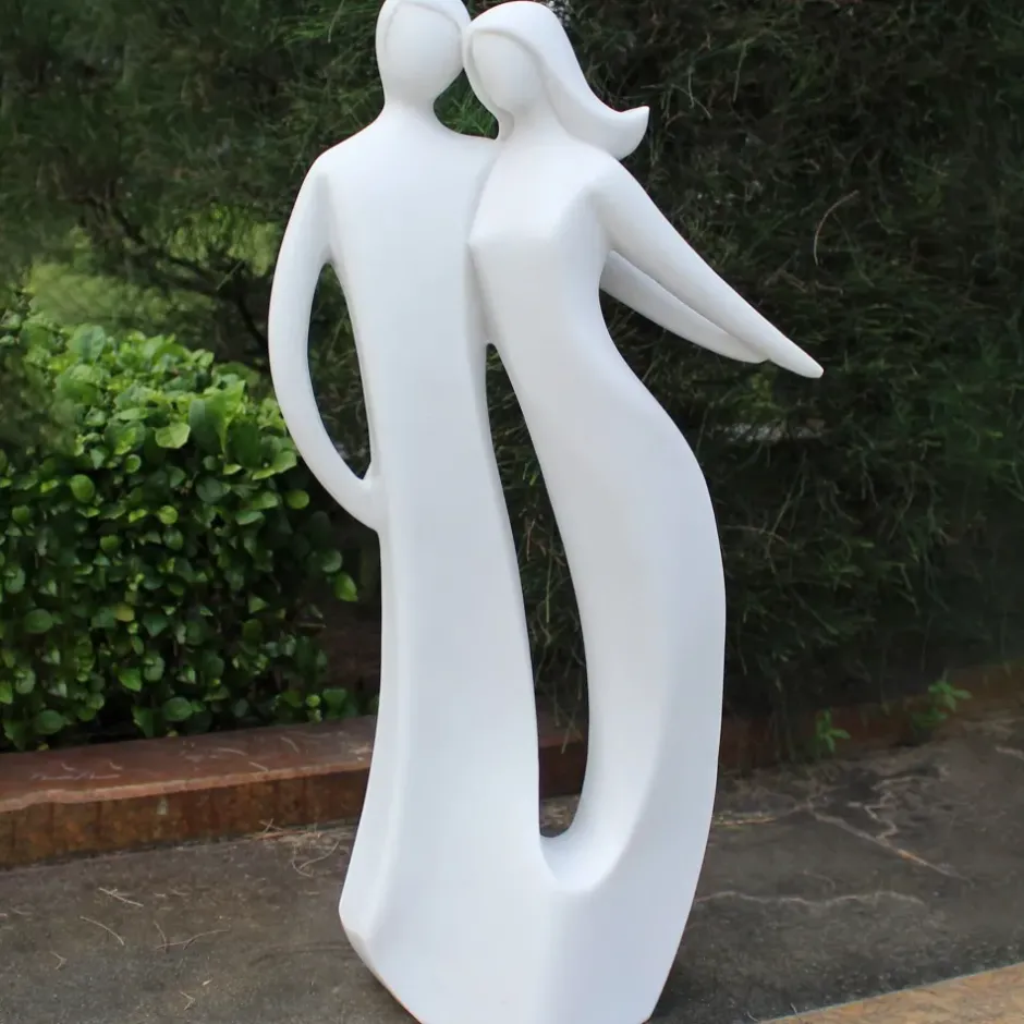 Statues & Sculptures Modern^Harmony 80cm Marble Resin Modern Garden Statue