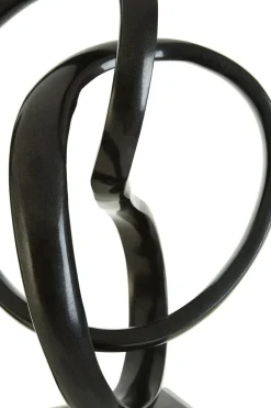 Statues & Sculptures Table Top|Abstract^Harmony in Motion 34cm Black Metal Indoor Sculpture