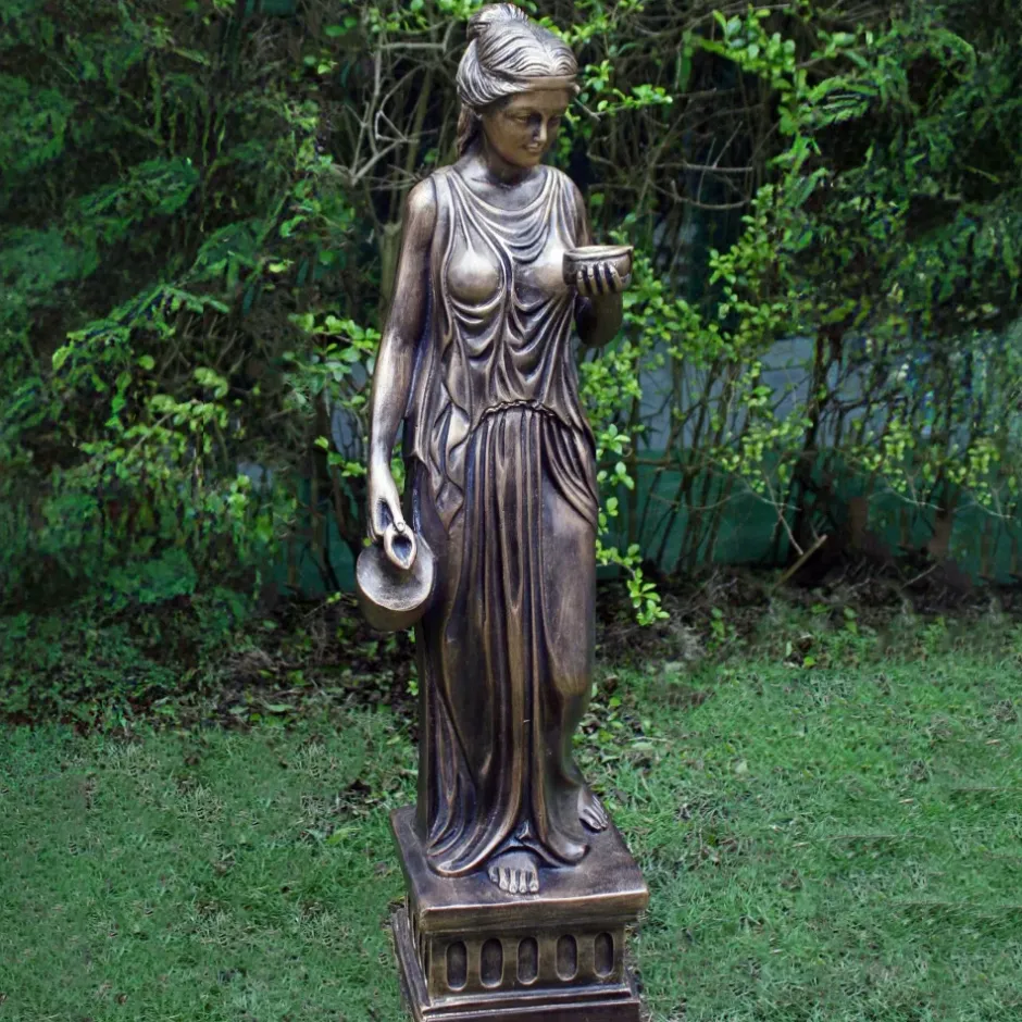 Statues & Sculptures Greek^Hebe 85cm Bronze Marble Resin Garden Statue