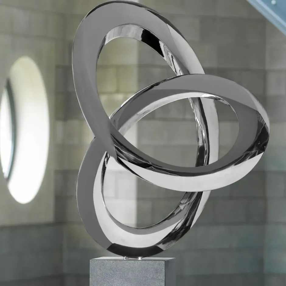 Statues & Sculptures Contemporary|Contemporary^Helix 98cm Metal Stainless Steel Indoor Sculpture