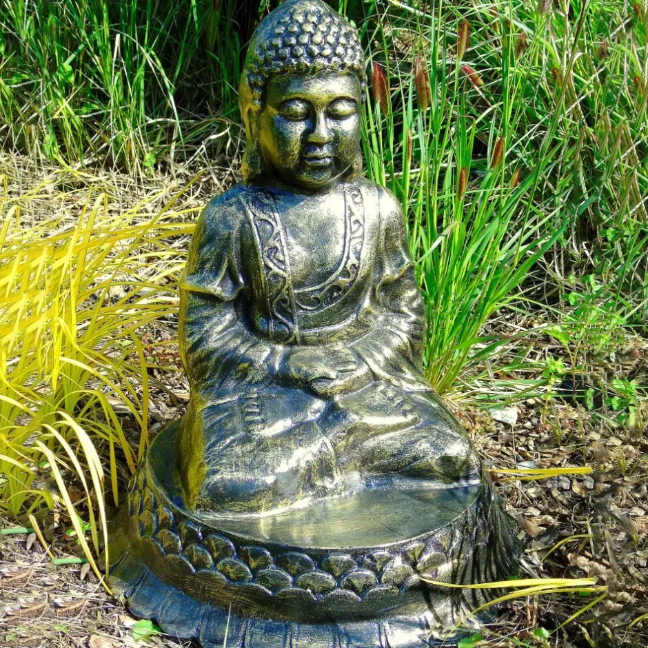 Statues & Sculptures Buddha^Hindu Buddha Bronze Metal Garden Statue