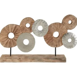 Statues & Sculptures Table Top|Abstract^Hollow Orb 35cm Wood Indoor Sculpture