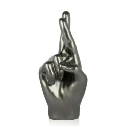 Statues & Sculptures Table Top|Contemporary^Hope Hand 28cm Anthracite Resin Indoor Sculpture