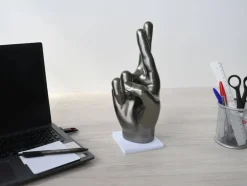 Statues & Sculptures Table Top|Contemporary^Hope Hand 28cm Anthracite Resin Indoor Sculpture