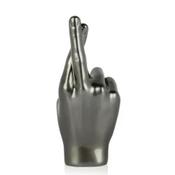 Statues & Sculptures Table Top|Contemporary^Hope Hand 28cm Anthracite Resin Indoor Sculpture