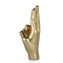 Statues & Sculptures Table Top|Contemporary^Hope Hand 28cm Gold Resin Indoor Sculpture