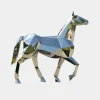 Statues & Sculptures Wildlife|Horses^Horse 182cm Geometric Metal Garden Sculpture