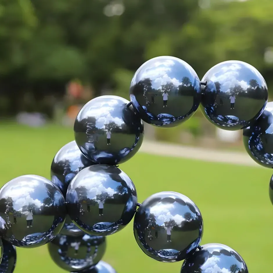 Statues & Sculptures Giant|Floor Standing^Hyper Bubbles 162cm Silver Metal Garden Sculpture