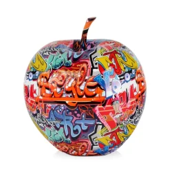 Statues & Sculptures Table Top|Graffiti^Iconic Apple 30cm Graffiti Resin Indoor Sculpture