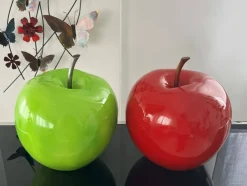 Statues & Sculptures Table Top|Contemporary^Iconic Apple 30cm Green Resin Indoor Sculpture
