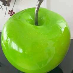 Statues & Sculptures Table Top|Contemporary^Iconic Apple 30cm Green Resin Indoor Sculpture