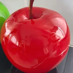 Statues & Sculptures Table Top|Contemporary^Iconic Apple 30cm Red Resin Indoor Sculpture