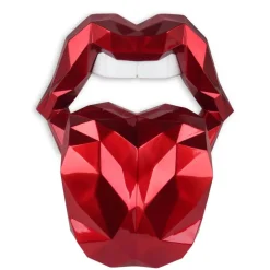 Statues & Sculptures Wall Art|Contemporary^Iconic Lips 42cm Red Resin Wall Sculpture