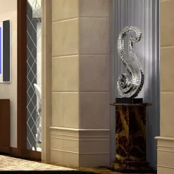 Statues & Sculptures Table Top|Floor Standing^Iconic Symphony 85cm Silver Metal Indoor Sculpture