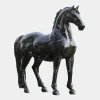 Statues & Sculptures Horses^Imperial Stallion 220cm Black Marble Garden Statue