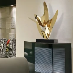 Statues & Sculptures Table Top|Abstract^Infinite Bloom 71cm Silver Metal Indoor Sculpture