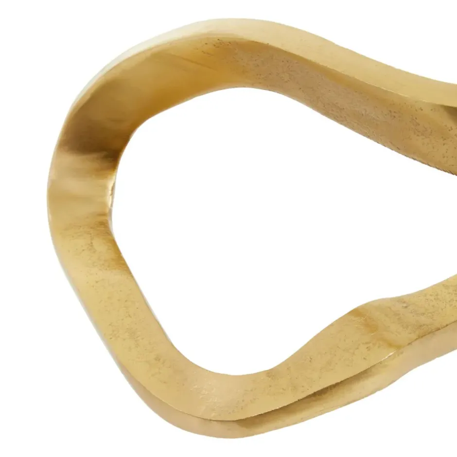 Statues & Sculptures Table Top|Abstract^Infinite Loop 17cm Gold Metal Indoor Sculpture