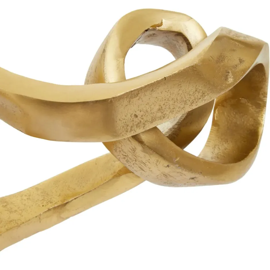 Statues & Sculptures Table Top|Abstract^Infinite Loop 17cm Gold Metal Indoor Sculpture