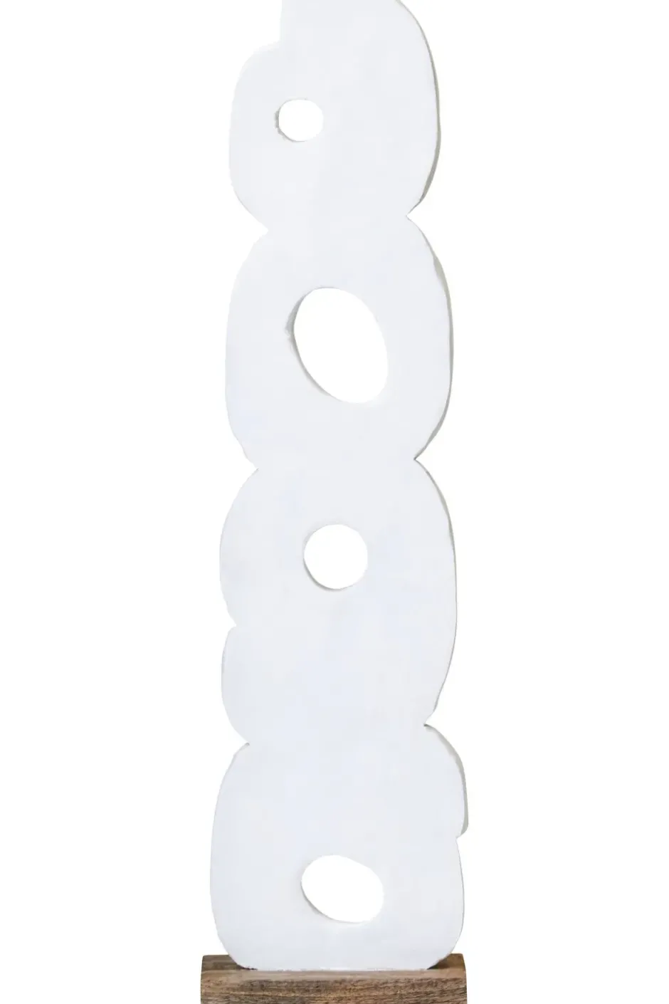 Statues & Sculptures Table Top|Abstract^Infinite Quartet 61cm White Wood Indoor Sculpture