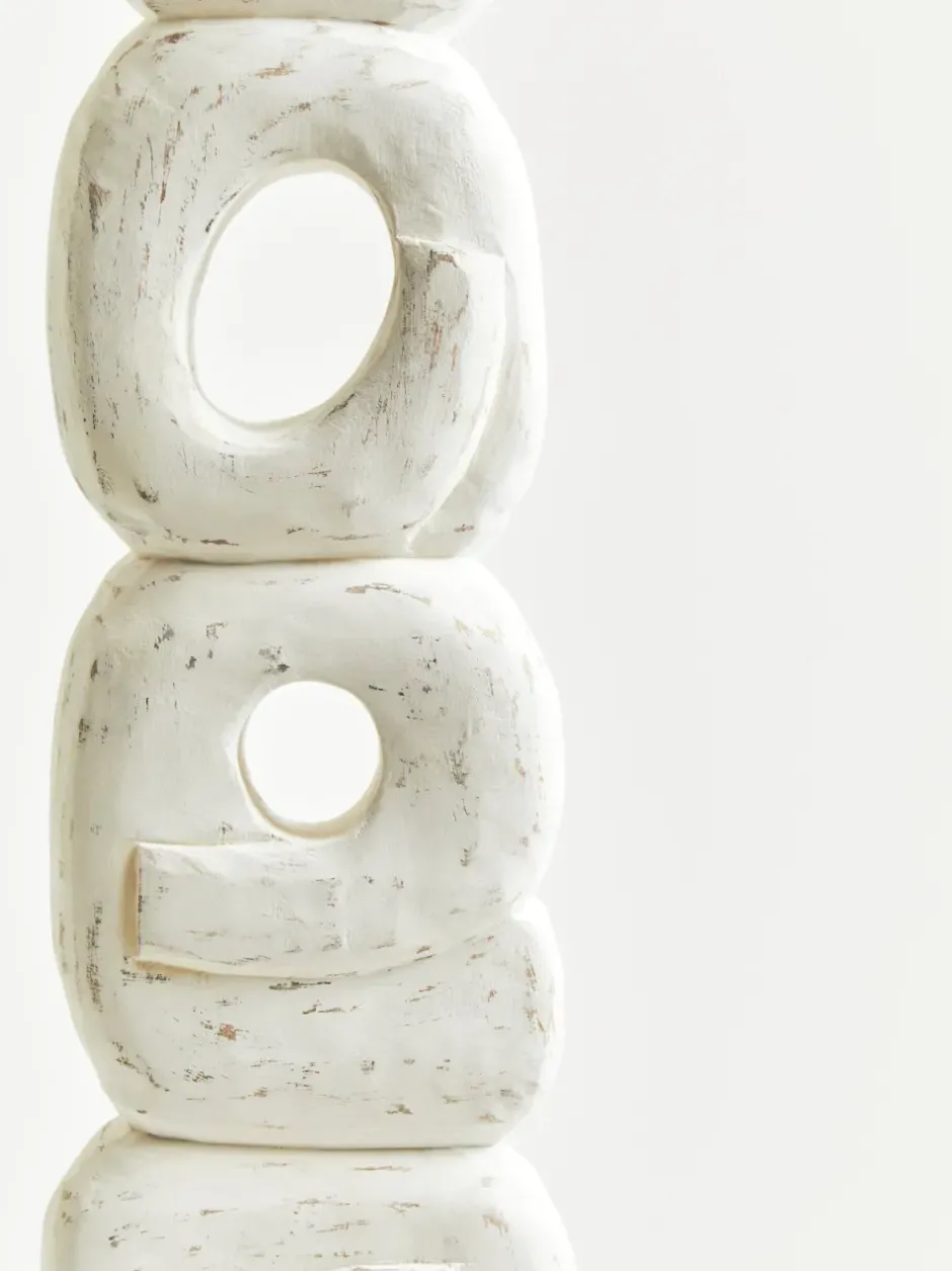 Statues & Sculptures Table Top|Abstract^Infinite Quartet 61cm White Wood Indoor Sculpture