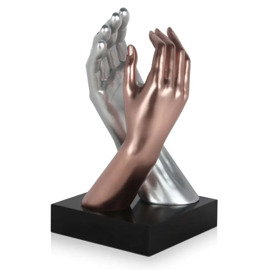 Statues & Sculptures Table Top|Contemporary^Infinite Touch 36cm Bronze Resin Indoor Sculpture