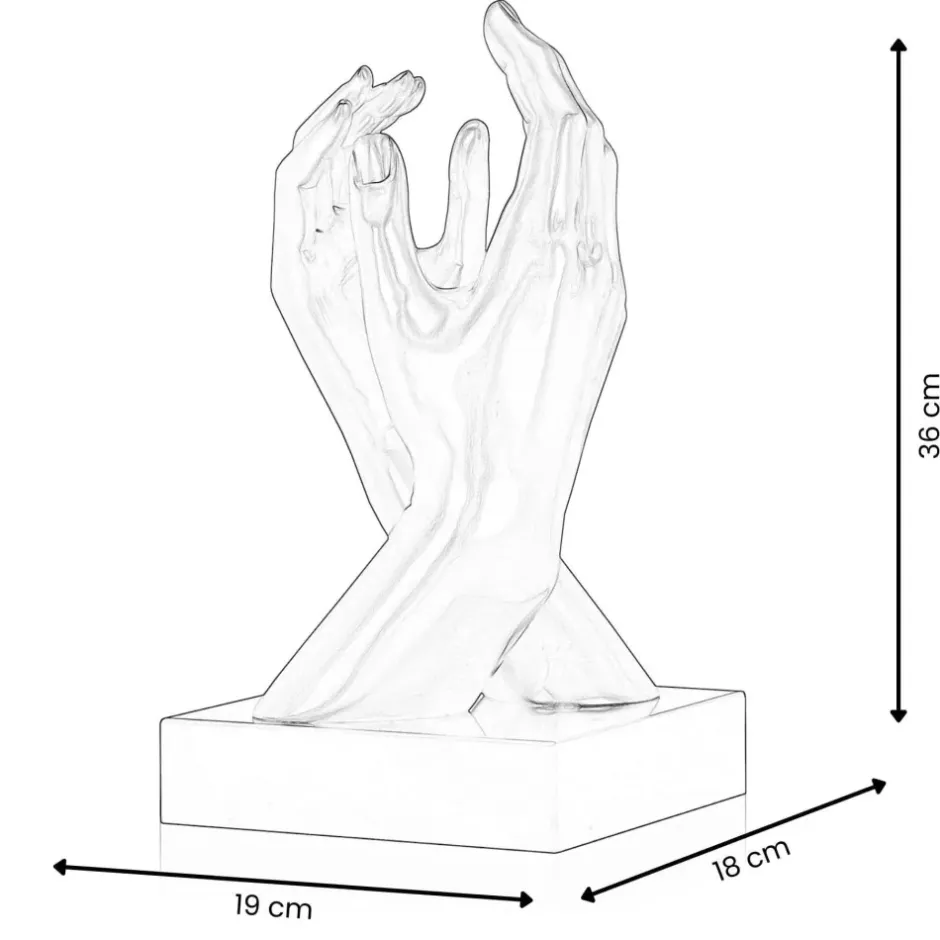 Statues & Sculptures Table Top|Contemporary^Infinite Touch 36cm Bronze Resin Indoor Sculpture