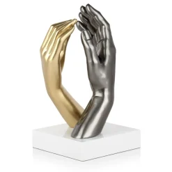 Statues & Sculptures Table Top|Contemporary^Infinite Touch 36cm Gold Resin Indoor Sculpture