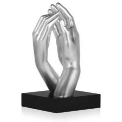 Statues & Sculptures Table Top|Contemporary^Infinite Touch 36cm Silver Resin Indoor Sculpture