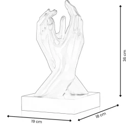 Statues & Sculptures Table Top|Contemporary^Infinite Touch 36cm Silver Resin Indoor Sculpture