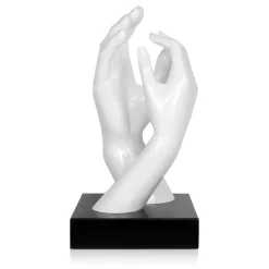 Statues & Sculptures Table Top|Contemporary^Infinite Touch 36cm White Resin Indoor Sculpture